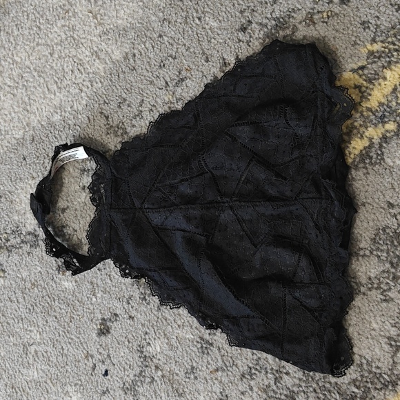 Intimately Free People Black Moonstruck High Neck Halter Bralette - Picture 10 of 12